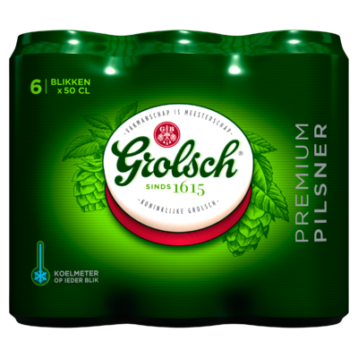 Grolsch Premium Pils Blik 6 x 50 cl