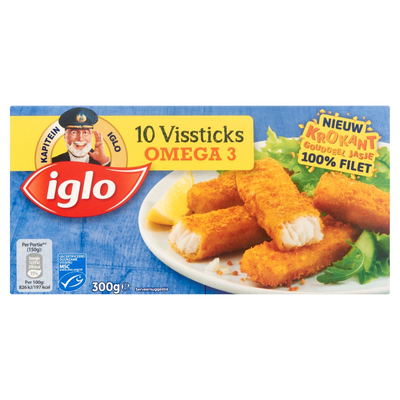 Iglo Vissticks Omega 3 10 Stuks 300 g