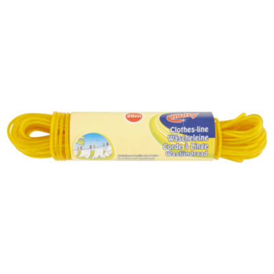Multy Waslijndraad 20meter blauw/rood/geel