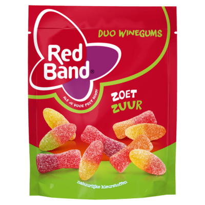 Red Band Duo winegums zoet zuur