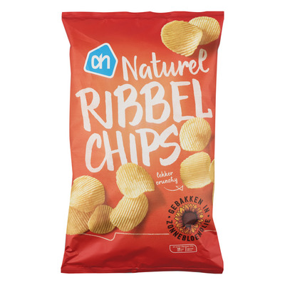 Huismerk Ribbelchips naturel
