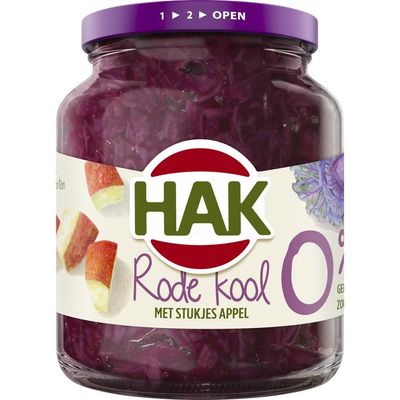 Hak Rode kool met appel 0%