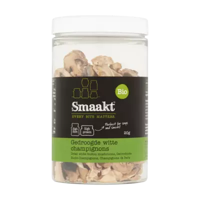 Smaakt Bio Gedroogde Witte Champignons