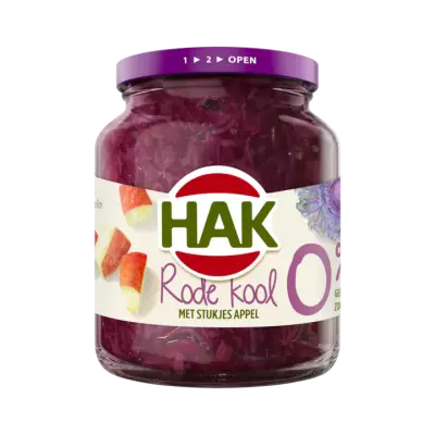 Hak Rode Kool met Stukjes Appel 0%