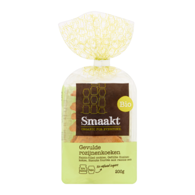 Smaakt Bio Gevulde Rozijnenkoeken