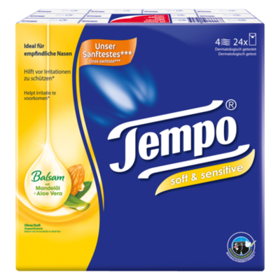 Tempo Soft & sensitive zakdoekjes