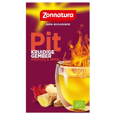 Zonnatura Pittig kruidige gember, hibiscus & appel