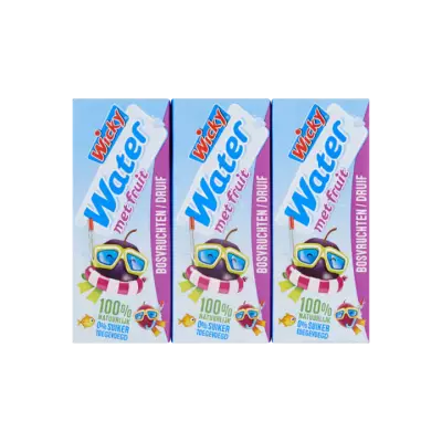 Wicky Water met Fruit Bosvruchten Druif