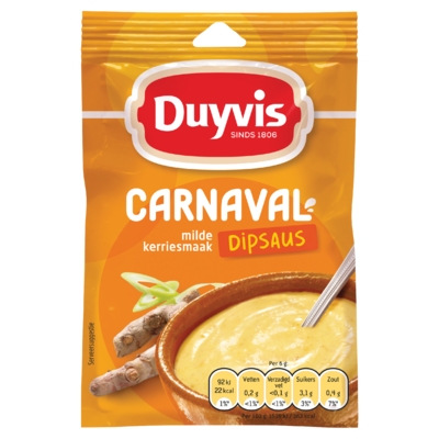Duyvis Dipsausmix Carnaval Dipsaus Milde Kerriesmaak 6g