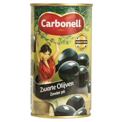Carbonell Zwarte olijven zonder pit