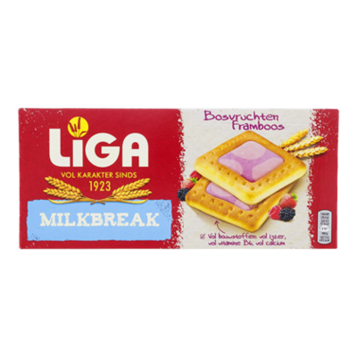 Liga Milkbreak bosvruchten en framboos