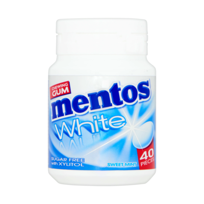Mentos Gum White Sweet Mint Sugarfree 40 Stuks