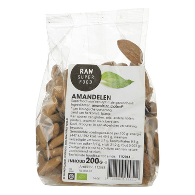 Raw Organic Food Amandelen