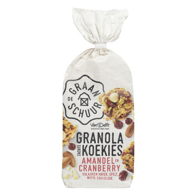 De Graanschuur Granola koekies amandel en cranberry