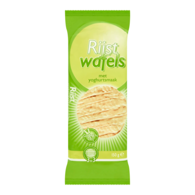 Continental Bakeries Glutenrvrij Rijstwafels met Yoghurtsmaak 3 x 3 Stuks