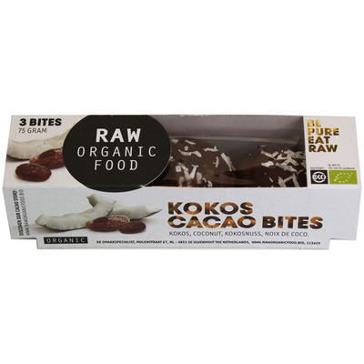 Raw Organic Food Cacao bites kokos