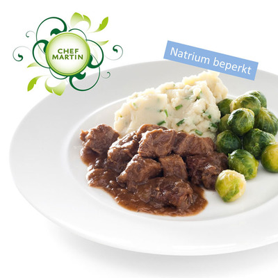 Chef Martin Stoofpotje van rundvlees spruiten aardap