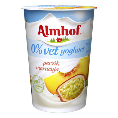 Almhof Yoghurt perzik-maracuja 0% vet