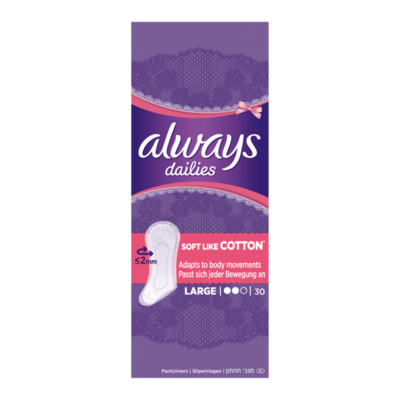 Always Dailies Soft Like Cotton Large Inlegkruisjes x