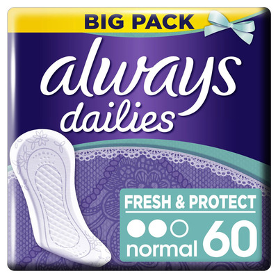 Always Dailies fresh & protect inlegkruisjes