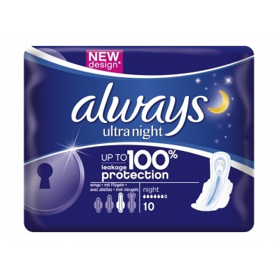 Always Ultra night maandverband met vleugels