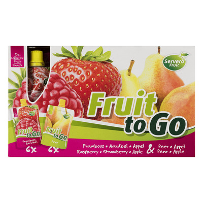 Servero Fruit to go framb-aardbei & appel-peer