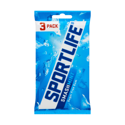 Sportlife Smashmint Suikervrij Kauwgom 3-Pack Blister