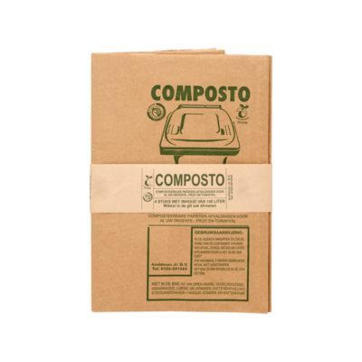 Composto Composteerbare Papieren Afvalzakken 140 Liter