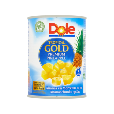 Dole Tropical Gold Ananaschunks op Sap