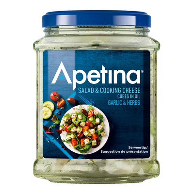 Apetina Witte kaasblokjes 45+ in olie