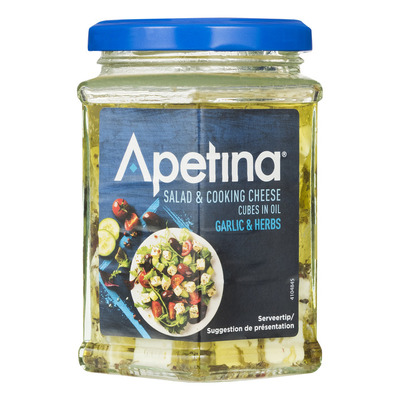 Apetina Witte kaasblokjes 45+ in olie