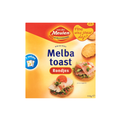 Van Der Meulen Original Melba Toast Rondjes 2 Zakjes