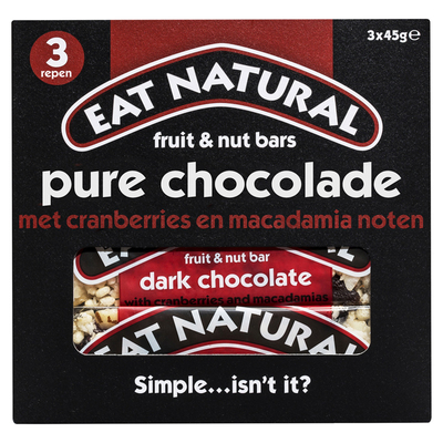 Eat Natural Fruit & nut bars pure chocolade
