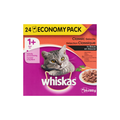 Whiskas Classic Selectie in Saus 1+ Jaar Economy Pack