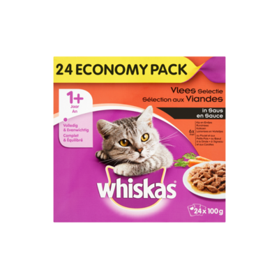 Whiskas Classic Selectie in Saus 1+ Jaar Economy Pack