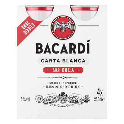 Bacardi & Cola 4 pack