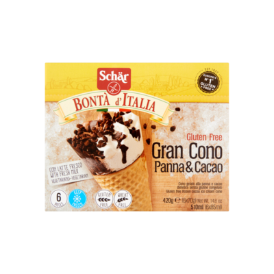 Schär Bontà d´ Italia Gluten Free Gran Cono Panna & Cacao