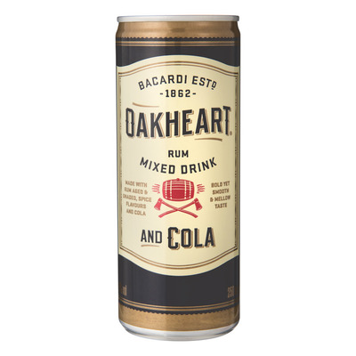 Bacardi Oakheart & cola