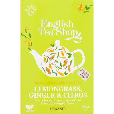 English Tea Shop Tea organic biologisch lemongrass - ginger- citroen 20 zakjes