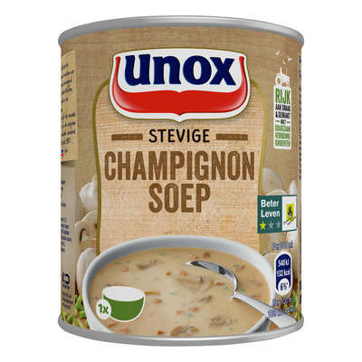 Unox Soep in blik stevige champignonsoep