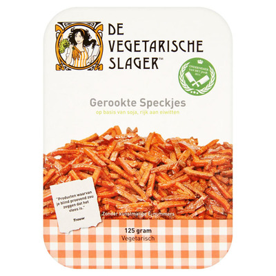 Vegetarische Slager Speckjes gerookt