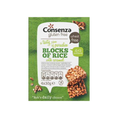 Consenza Glutenvrije Rijstblokken met Caramel
