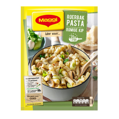 Maggi Roerbakpasta romige kip