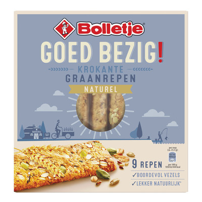 Bolletje Goed Bezig Krokante graanrepen naturel