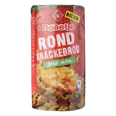 Bolletje Rond Knäckebröd Donker Sesam