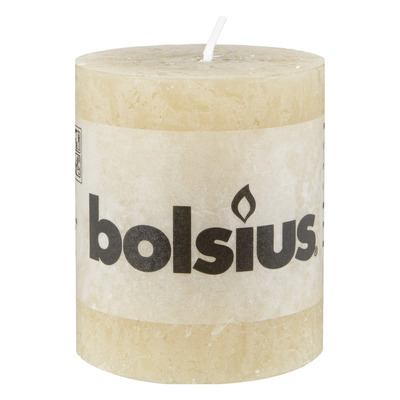 Bolsius Kaars rustiek pastel beige 8 cm