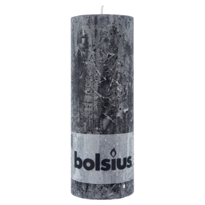 Bolsius Rustiek Kaars 19cm Antraciet