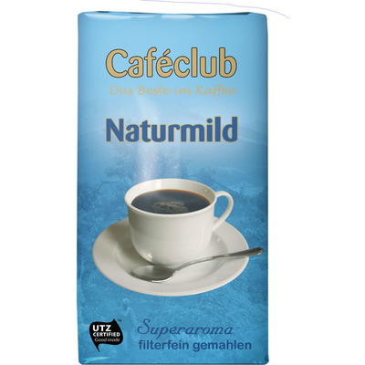Caféclub Kaffee filterfein gemahlen naturmild